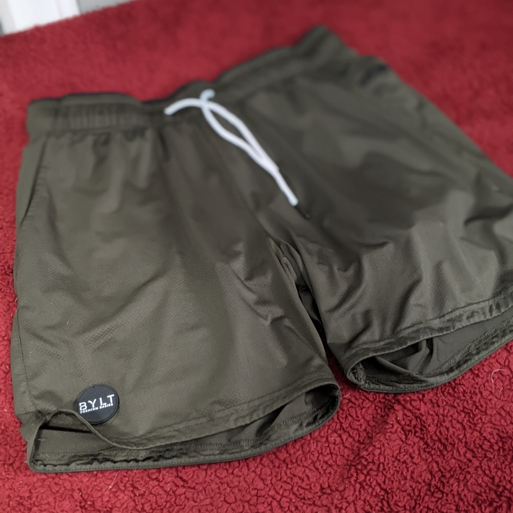 Bylt Army Green Gym Short